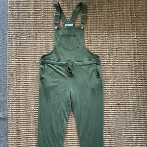 Green soft overalls